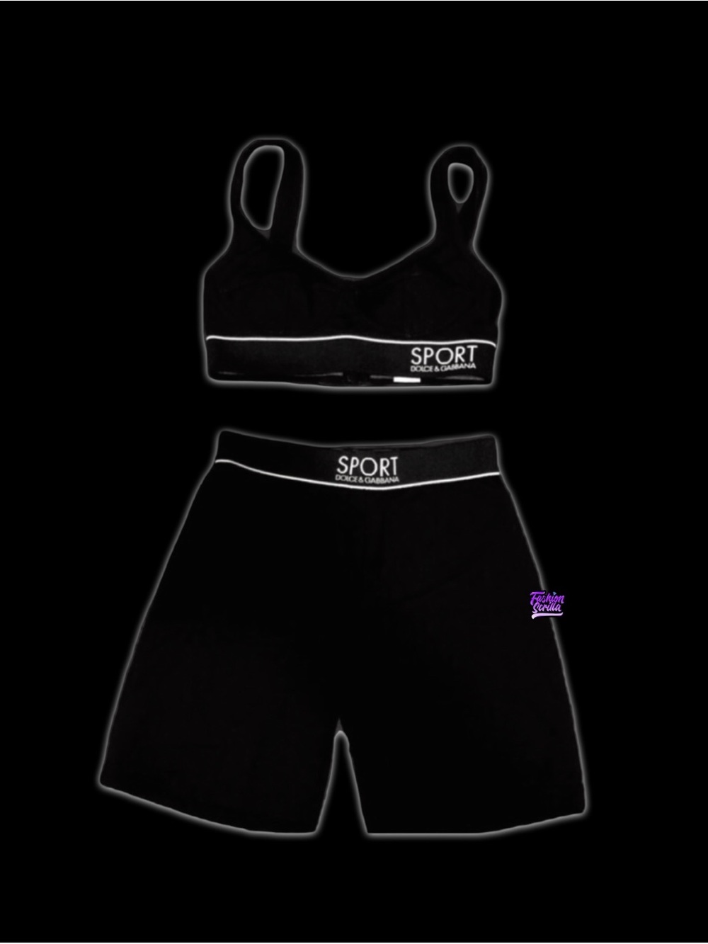 Dolce & Gabbana Vintage Biker Shorts & Corset Bra Matching Sport Set - Picture 11 of 11